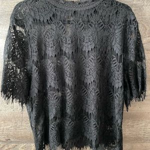 Charlotte Russe Plus Cropped Lace Top